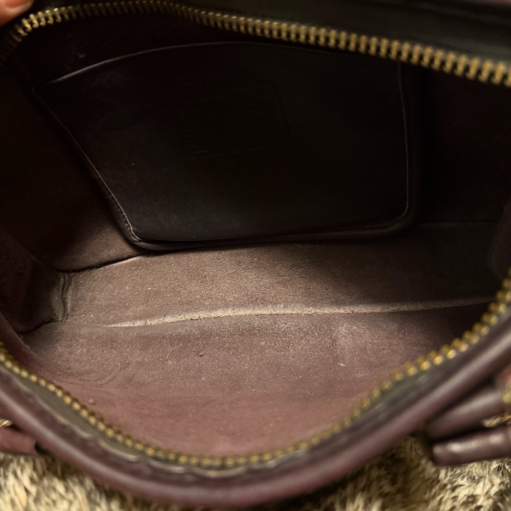 Coach Vintage Slim Satchel Burgundy Made in New York - Picture 7 of 16